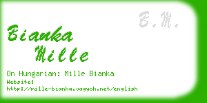 bianka mille business card